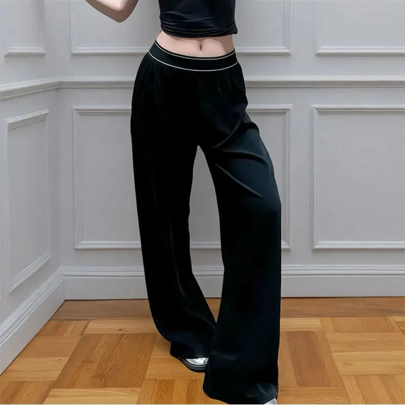 Women's High-Waist Loose Sunscreen Yoga Pants Thin Straight Drape Sports Trousers Outdoor Running Fitness Pants